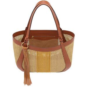 Ulla Johnson Raffia Stripe East-West Tote Bag